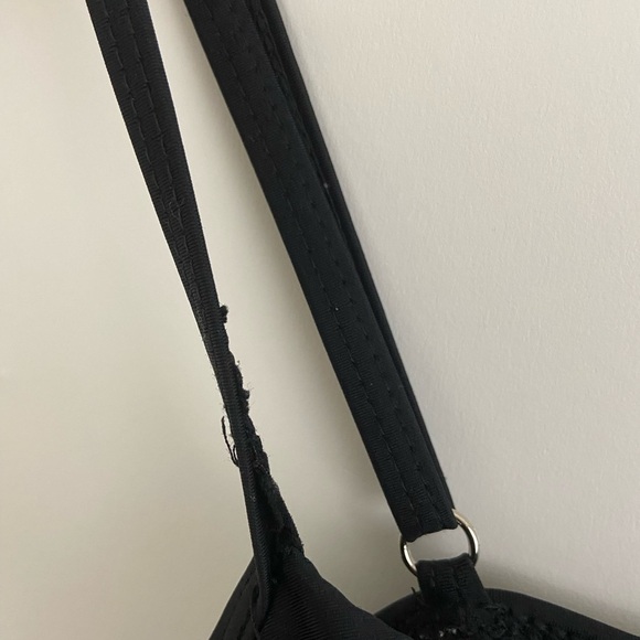 Maxmoda Black Tiered Ruffle One Piece Swimsuit Sz S Swimwear Vacation Beach - Picture 5 of 11